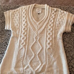 Women's Cream Cable Knit Sweater